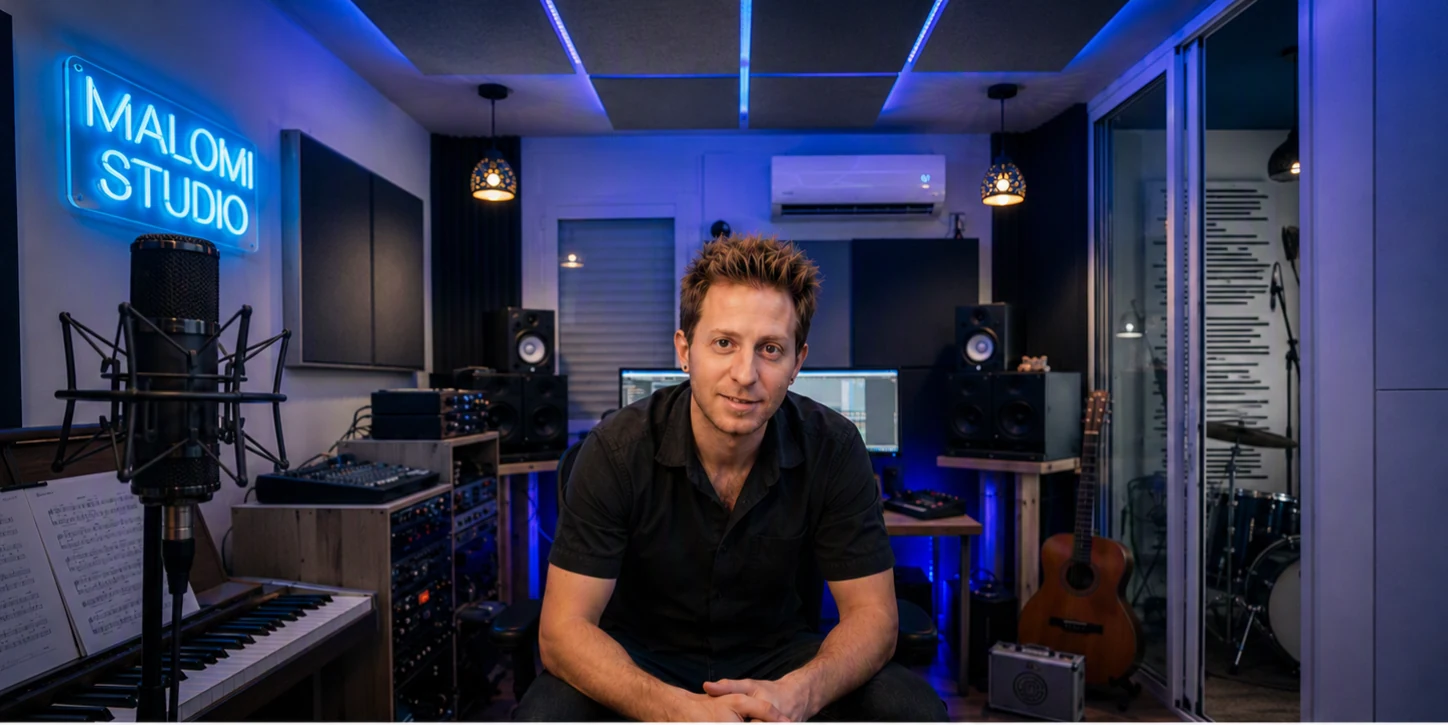 Shlomi Weinberger in the studio